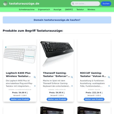 Screenshot tastaturauszüge.de