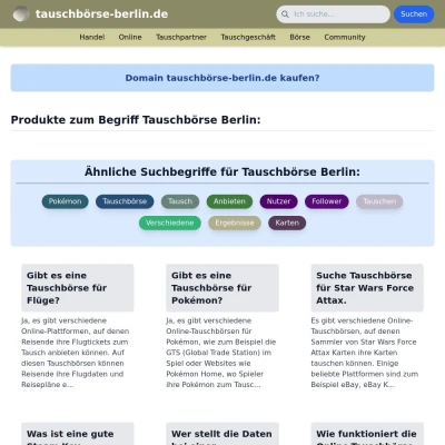 Screenshot tauschbörse-berlin.de