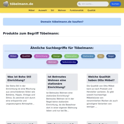 Screenshot töbelmann.de