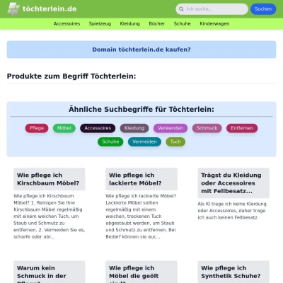 Screenshot töchterlein.de
