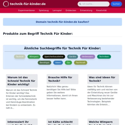 Screenshot technik-für-kinder.de