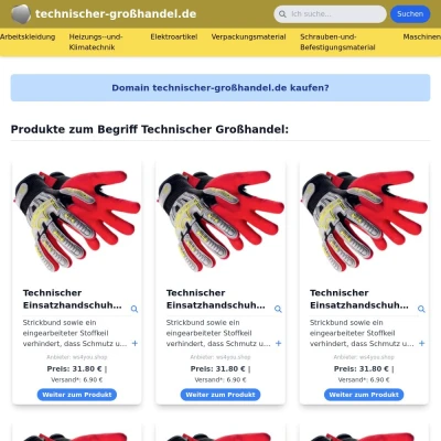 Screenshot technischer-großhandel.de