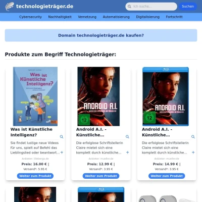 Screenshot technologieträger.de