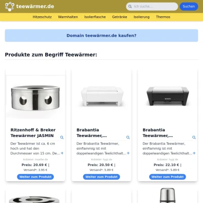 Screenshot teewärmer.de