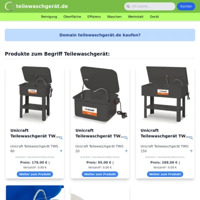 Screenshot teilewaschgerät.de