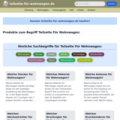 Screenshot teilzelte-für-wohnwagen.de