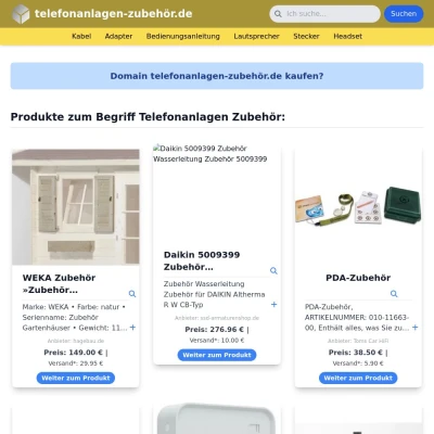 Screenshot telefonanlagen-zubehör.de