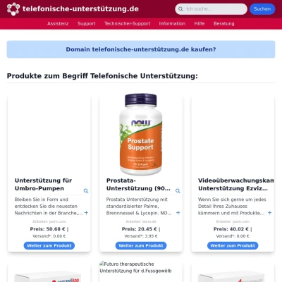 Screenshot telefonische-unterstützung.de