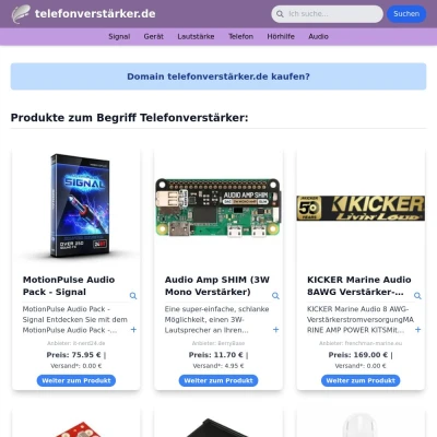 Screenshot telefonverstärker.de