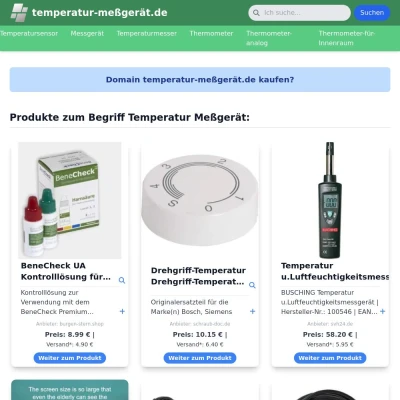 Screenshot temperatur-meßgerät.de