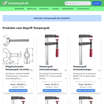 Screenshot temperguß.de