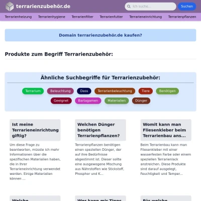 Screenshot terrarienzubehör.de