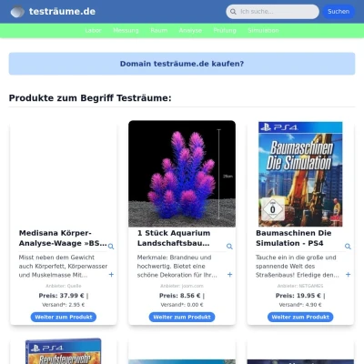Screenshot testräume.de