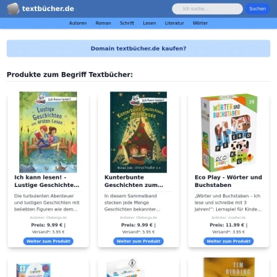 Screenshot textbücher.de