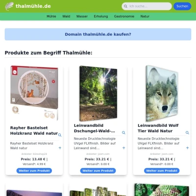 Screenshot thalmühle.de