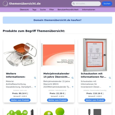 Screenshot themenübersicht.de