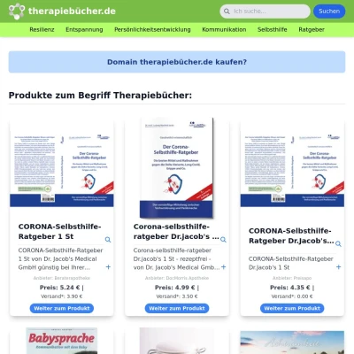 Screenshot therapiebücher.de