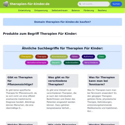 Screenshot therapien-für-kinder.de
