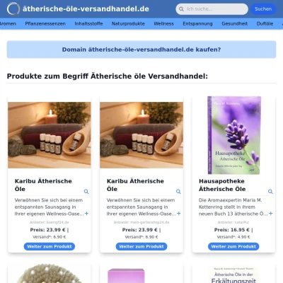 Screenshot ätherische-öle-versandhandel.de