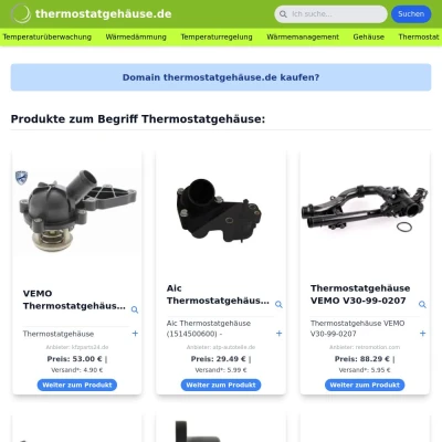 Screenshot thermostatgehäuse.de