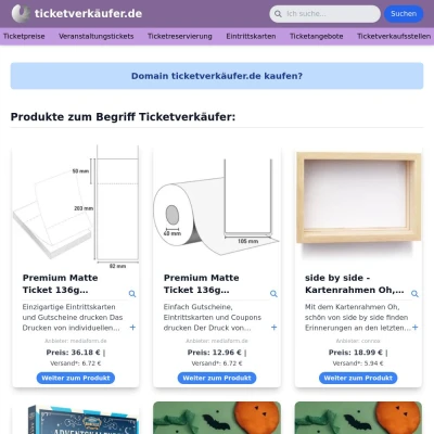 Screenshot ticketverkäufer.de