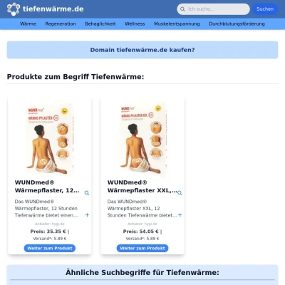 Screenshot tiefenwärme.de