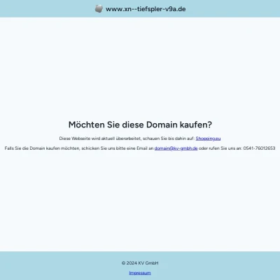 Screenshot tiefspüler.de