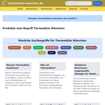 Screenshot tiermedizin-münchen.de