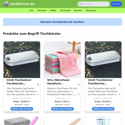 Screenshot tischbürste.de