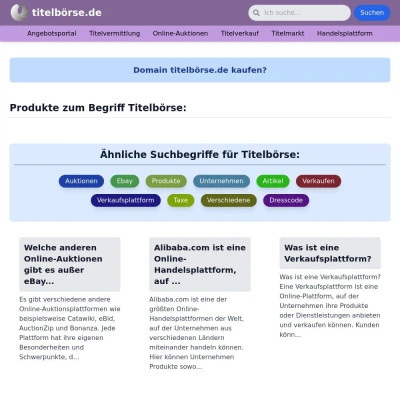 Screenshot titelbörse.de