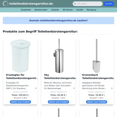 Screenshot toilettenbürstengarnitur.de