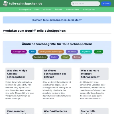 Screenshot tolle-schnäppchen.de