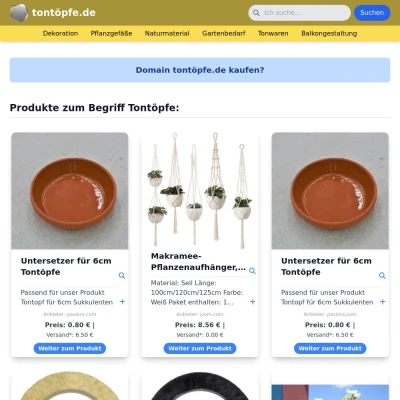 Screenshot tontöpfe.de