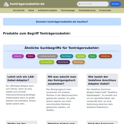 Screenshot tonträgerzubehör.de