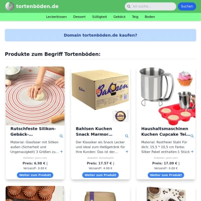 Screenshot tortenböden.de