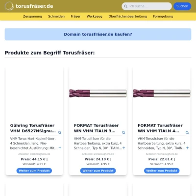 Screenshot torusfräser.de