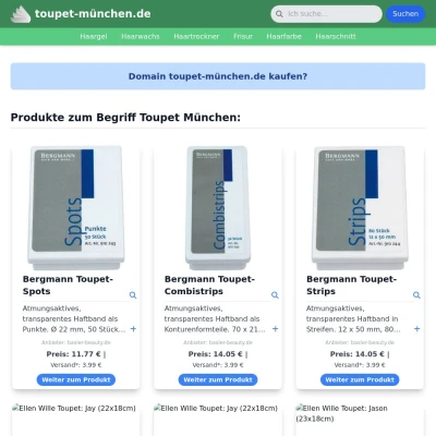 Screenshot toupet-münchen.de