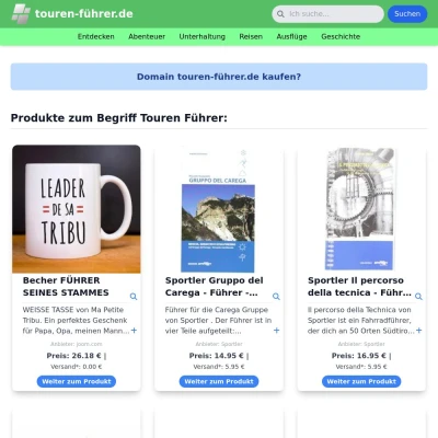 Screenshot touren-führer.de