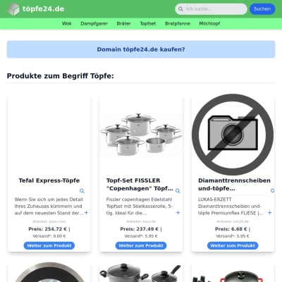 Screenshot töpfe24.de