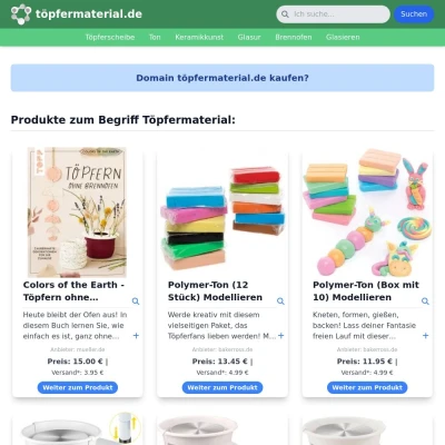 Screenshot töpfermaterial.de