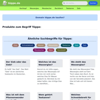 Screenshot töppe.de