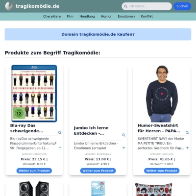 Screenshot tragikomödie.de