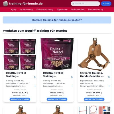 Screenshot training-für-hunde.de