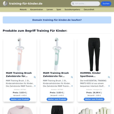 Screenshot training-für-kinder.de