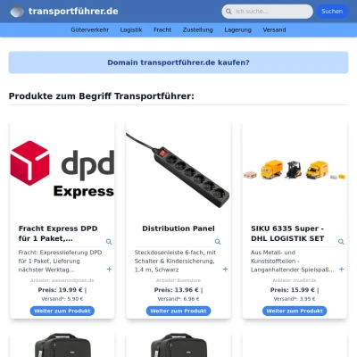 Screenshot transportführer.de