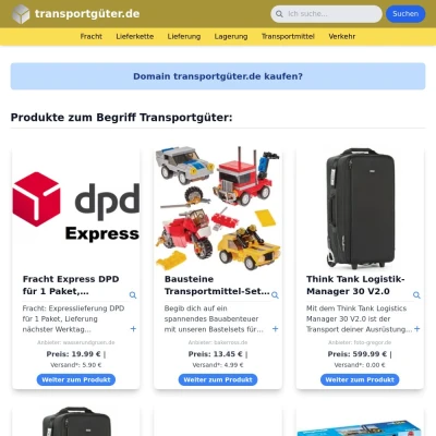 Screenshot transportgüter.de