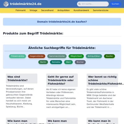 Screenshot trödelmärkte24.de