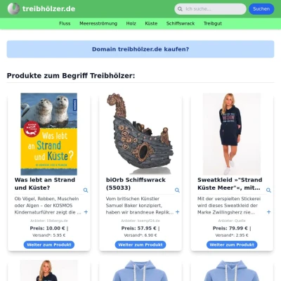 Screenshot treibhölzer.de