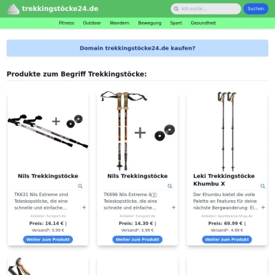 Screenshot trekkingstöcke24.de