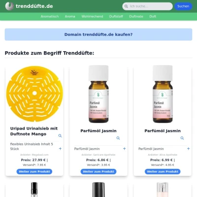 Screenshot trenddüfte.de